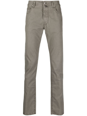 

Logo-patch skinny trousers, Jacob Cohën Logo-patch skinny trousers