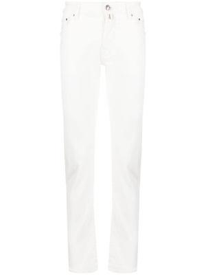 

Logo-patch slim-cut trousers, Jacob Cohën Logo-patch slim-cut trousers