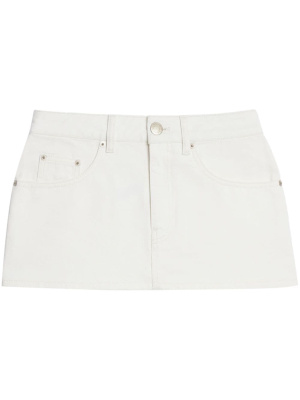 

Logo-patch denim miniskirt, AMI Paris Logo-patch denim miniskirt