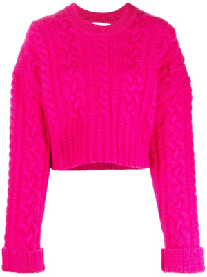 

Cable-knit virgin wool jumper, AMI Paris Cable-knit virgin wool jumper
