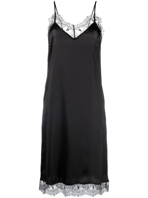 

Lace-trim midi dress, AMI Paris Lace-trim midi dress