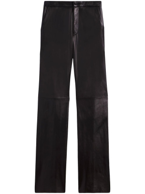 

Straight-leg leather trousers, AMI Paris Straight-leg leather trousers