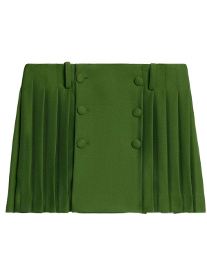 

Pleated wool miniskirt, AMI Paris Pleated wool miniskirt