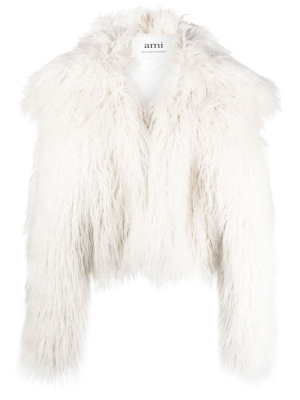 

Faux-fur cropped jacket, AMI Paris Faux-fur cropped jacket
