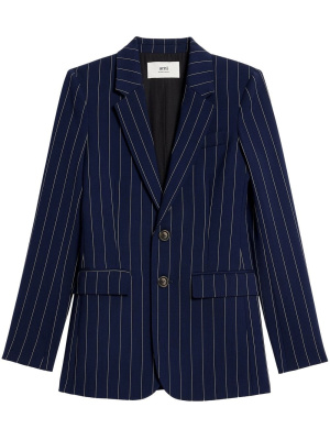 

Striped single-breasted blazer, AMI Paris Striped single-breasted blazer