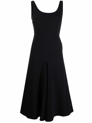 

Sleeveless flared midi dress, AMI Paris Sleeveless flared midi dress