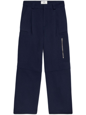 

Tailored-cut wide-leg trousers, AMI Paris Tailored-cut wide-leg trousers