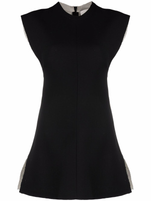 

Sleeveless two-tone minidress, AMI Paris Sleeveless two-tone minidress