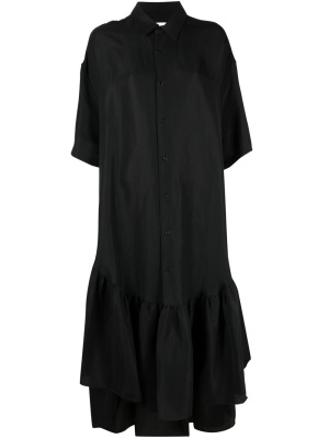 

Ruffle-detailing shirtdress, AMI Paris Ruffle-detailing shirtdress