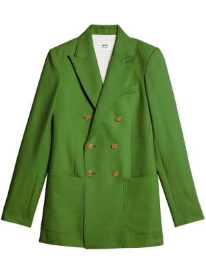 

Peaked-lapel double-breasted blazer, AMI Paris Peaked-lapel double-breasted blazer