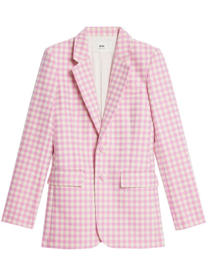 

Check-print single-breasted blazer, AMI Paris Check-print single-breasted blazer
