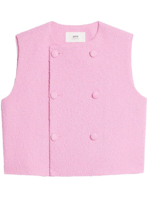 

Textured crop top, AMI Paris Textured crop top