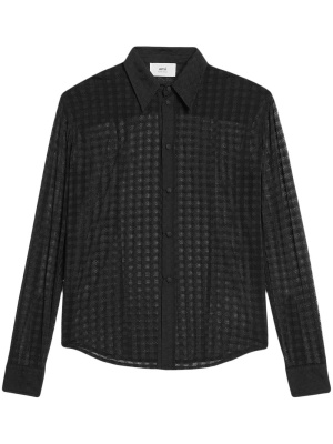 

Semi-sheer long-sleeve shirt, AMI Paris Semi-sheer long-sleeve shirt
