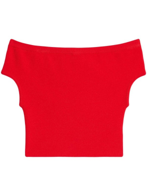 

Off-shoulder crop top, AMI Paris Off-shoulder crop top
