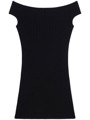 

Off-shoulder mini dress, AMI Paris Off-shoulder mini dress