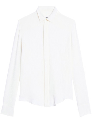 

Point-collar silk shirt, AMI Paris Point-collar silk shirt