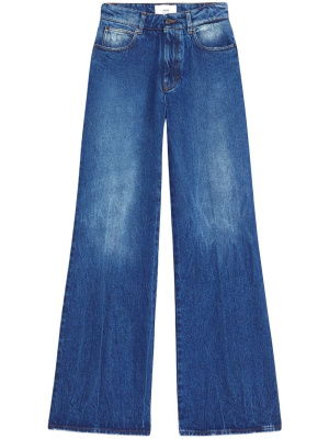 

Wide-leg denim jeans, AMI Paris Wide-leg denim jeans