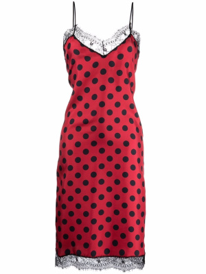 

Polka dot slip dress, AMI Paris Polka dot slip dress