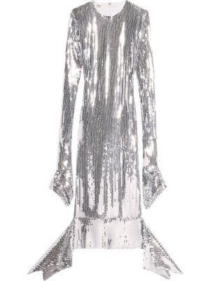 

Sequin-embellished midi dress, AMI Paris Sequin-embellished midi dress