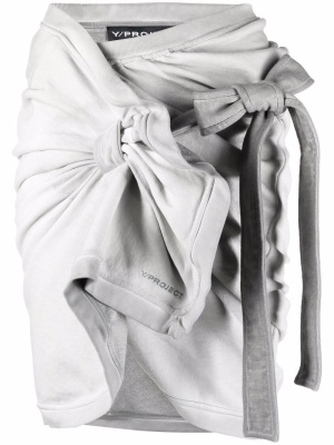 

Gathered velvet miniskirt, Y/Project Gathered velvet miniskirt