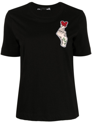 

Patch-detail T-shirt, Love Moschino Patch-detail T-shirt