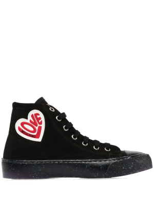 

Logo-patch high top sneakers, Love Moschino Logo-patch high top sneakers