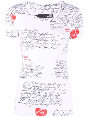 

Handwriting-print T-shirt, Love Moschino Handwriting-print T-shirt