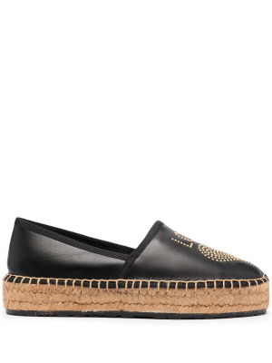 

Studded logo espadrilles, Love Moschino Studded logo espadrilles