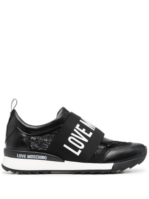 

Logo-print slip-on sneakers, Love Moschino Logo-print slip-on sneakers