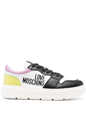 

Colour-block logo-print sneakers, Love Moschino Colour-block logo-print sneakers
