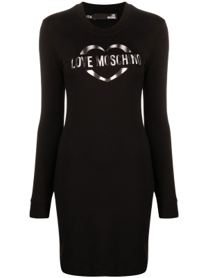 

Logo-print sweatshirt dress, Love Moschino Logo-print sweatshirt dress