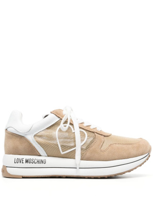 

Heart patch mesh sneakers, Love Moschino Heart patch mesh sneakers
