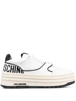 

Logo-print platform sneakers, Love Moschino Logo-print platform sneakers