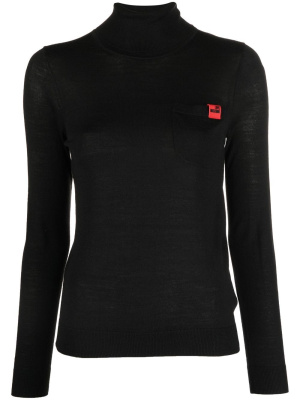 

Logo-patch high neck jumper, Love Moschino Logo-patch high neck jumper