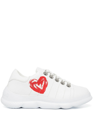 

Leather lace-up sneakers, Love Moschino Leather lace-up sneakers