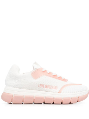 

Logo-print lace-up sneakers, Love Moschino Logo-print lace-up sneakers