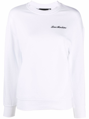 

Heart-detail crew neck sweatshirt, Love Moschino Heart-detail crew neck sweatshirt