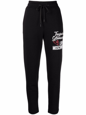 

Logo-print cotton joggers, Love Moschino Logo-print cotton joggers