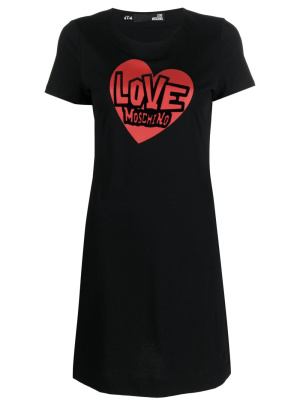 

Logo-print T-Shirt dress, Love Moschino Logo-print T-Shirt dress