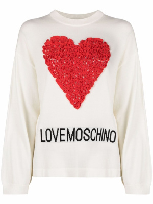 

Heart-appliquéd jumper, Love Moschino Heart-appliquéd jumper