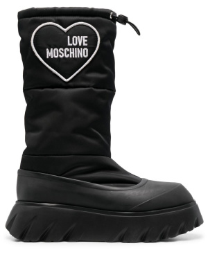 

Padded heart patch boots, Love Moschino Padded heart patch boots