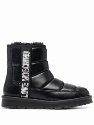 

Logo-print chunky boots, Love Moschino Logo-print chunky boots