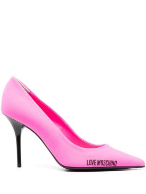 

Logo-printed pumps, Love Moschino Logo-printed pumps