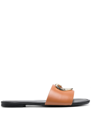 

Heart-motif flat sandals, Love Moschino Heart-motif flat sandals