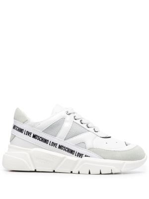 

Logo-tape mesh-panel sneakers, Love Moschino Logo-tape mesh-panel sneakers