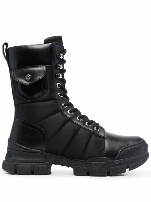 

Laced patch-pocket boots, Love Moschino Laced patch-pocket boots