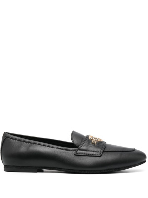 

Logo-lettering leather loafers, Love Moschino Logo-lettering leather loafers