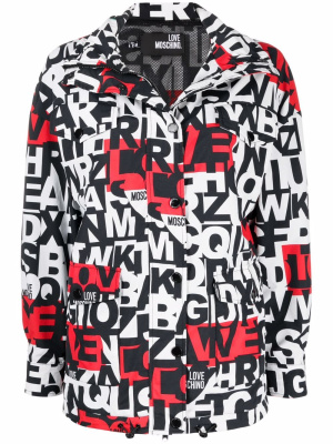 

Alphabet-print jacket, Love Moschino Alphabet-print jacket