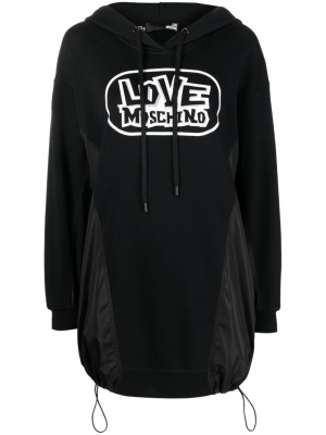 

Logo print hooded sweater dress, Love Moschino Logo print hooded sweater dress