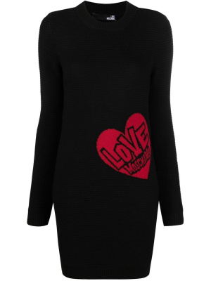 

Heart motif knitted minidress, Love Moschino Heart motif knitted minidress